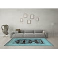 thumbnail image 3 of Ahgly Company Indoor Rectangle Oriental Light Blue Industrial Area Rugs, 8' x 10', 3 of 4