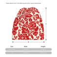 thumbnail image 3 of KLL Flowers Red Beige Pirnt Wicking Running Beanie Head Wrap Cycling Bandana for Men Women, 3 of 8