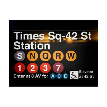 - Subway Times Square - 42 Street Station - Subway Sign - Manhattan, New York City, USA Print Wall Art By Philippe Hugonnard
