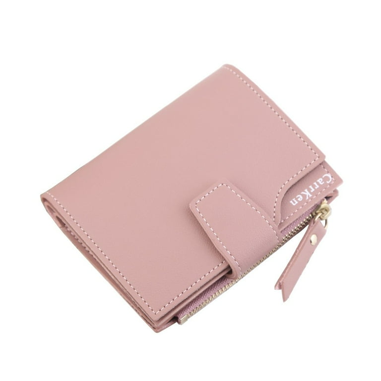 DUHGBNE Women Wallet Short Zipper Wallet Clutch Bag Female Fashion Three Fold Coin Purse
