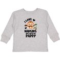 thumbnail image 3 of Inktastic Monkey I Love Hanging out with My Pappy Boys or Girls Long Sleeve Toddler T-Shirt, 3 of 5