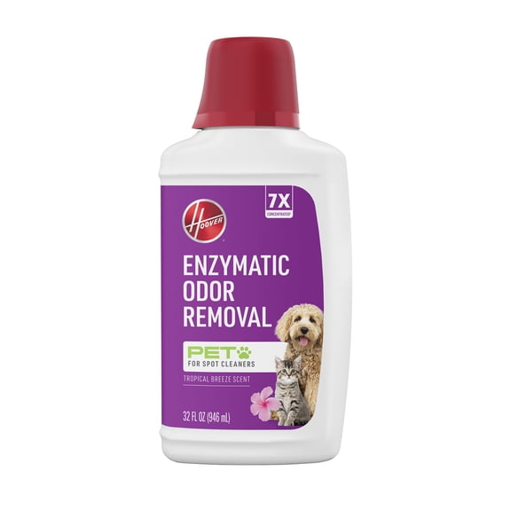 Hoover Pet Portable Spot Carpet Cleaner Solution, Tropical Breeze Scent, for Carpet, Upholstery, and Stairs, Pet Stain and Odor Remover, Safe Ingredients, AH31710, 32 fl Oz.