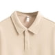 thumbnail image 3 of Blusa y camisa de manga larga con cuello vuelto para hombre, color liso, informal, holgada, con medio botón, manga larga, cuello vuelto, blusas de poliéster para hombre, 3 of 5