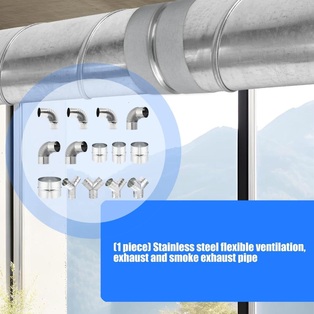 Ywmsfl Flexible Steel Air Duct Connector for Dryer Ventilation Kitchen Exhaust & Industrial Airflows Systems