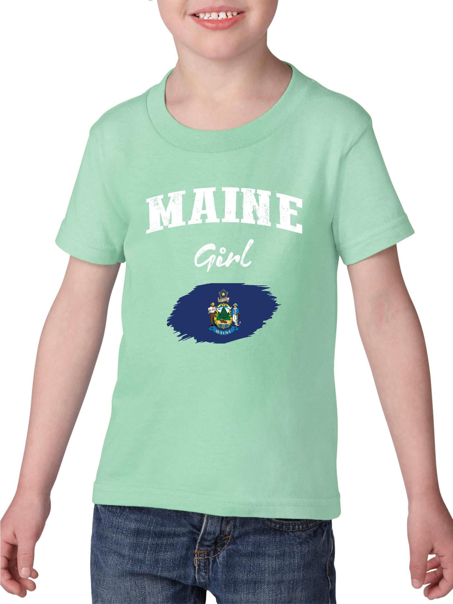 Maine State Shirt Athletic Wear USA T Novelty Gift Ideas Youth T-Shirt