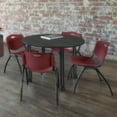 thumbnail image 2 of Kee 30" Round Mobile Breakroom Table- Ash Grey/ Black, 2 of 8
