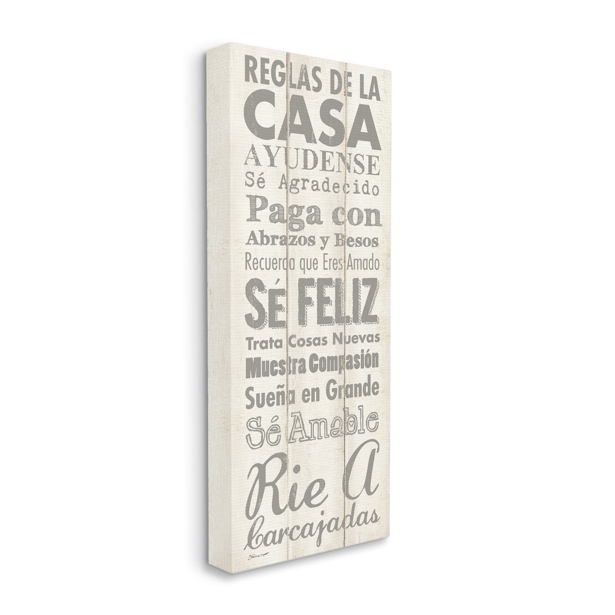 Stupell Industries Reglas De La Casa Regulaciones Frase Motivacional, 13 x 30, Design by Stephanie Workman Marrott