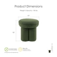 thumbnail image 3 of Furniture of America Thia I Modern 17.5" Upholstered Mushroom-Shape Design Stool, Green, 3 of 13