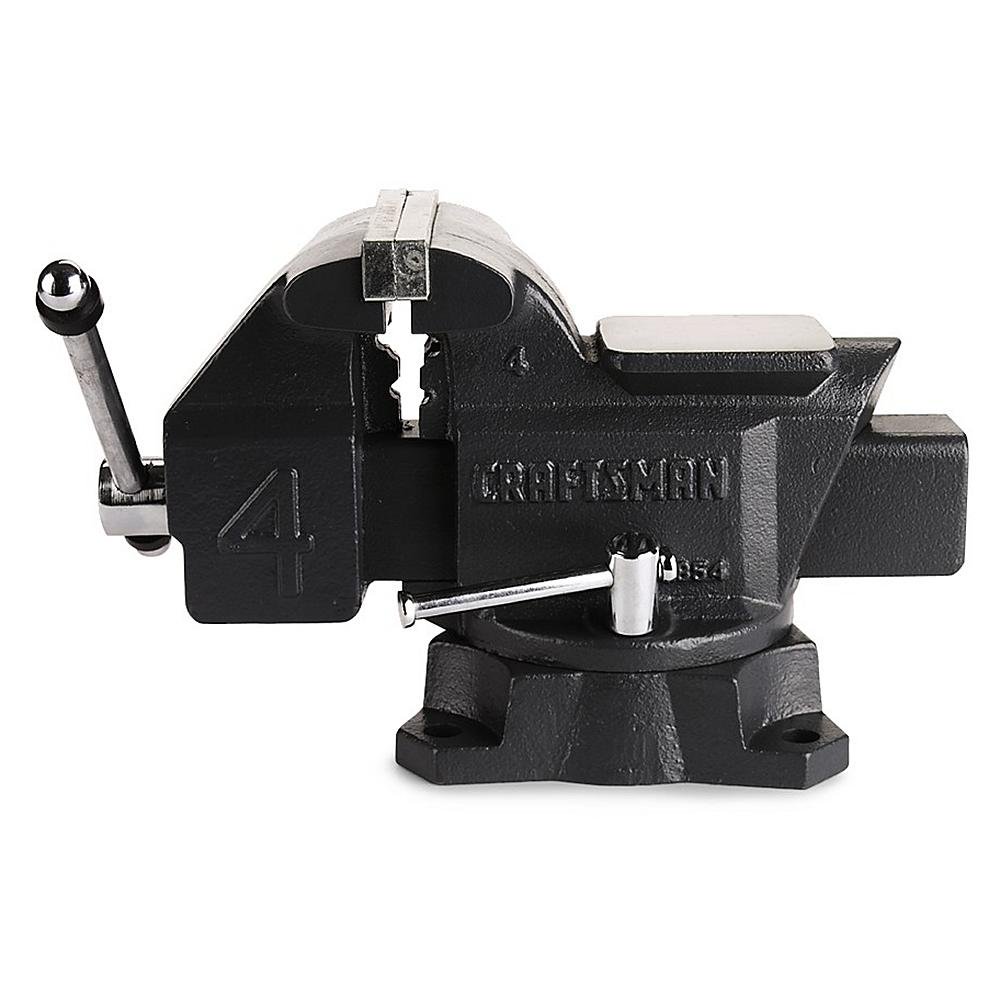 Craftsman Bench Vise 4 in. Garage Hand Tool 180degree Swivel Precision Machined Anvil Top 51854