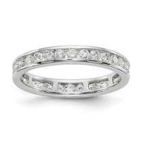 Auriga Fine Jewelry 14K White Gold Lab Grown Diamond 1ct Channel Set Eternity Band for Women Size 9