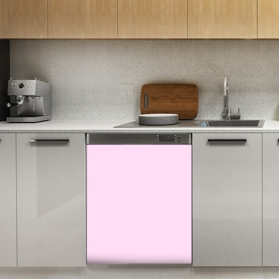 Pure pink Dishwasher Magnet Cover Decorative Sticker for Home Cabinet Kitchen 23" x26"