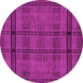 thumbnail image 1 of Ahgly Company Machine Washable Indoor Round Abstract Purple Modern Area Rugs, 7' Round, 1 of 4