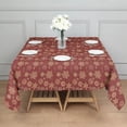 thumbnail image 3 of Red Christmas Snowflake Pattern Square Tablecloth,Waterproof Square Table Cover,Wipeable Spillproof Washable Table Cover for Home Kitchen Party Decor 42"X42"(107x107cm), 3 of 6