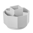 thumbnail image 1 of Soporte de almacenamiento para herramientas de maquillaje de mesa, soporte para pinceles, soporte remoto para caddie, blanco roto Feliz Sencillez, 1 of 5