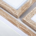 thumbnail image 4 of 5x7 Picture Frame Set Matted to Display Photos 5x7 with Mat or 6x8 Without Mat for Wall and Tabletop Decoration, 6 Pack Rustic White Wood Pattern Frames, 4 of 8