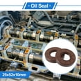thumbnail image 2 of Unique Bargains Universal Oil Seal TC Double Lip W Steel Spring Seal Ring Rotary Shaft Seal High Pressure FKM Rubber Brown 2 Pcs 25x52x10mm, 2 of 7