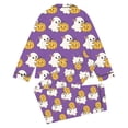 thumbnail image 4 of CAIVO Kids Girls Halloween Print Pajama Sets Lapel Long Sleeve Button Down Shirt With Pants 2 Piece Casual Home Pyjamas, 4 of 5