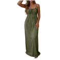 thumbnail image 4 of Horkkom Backless Dresses for Women Sleeveless Solid Color Summer Dresses Flowy Casual Daily Maxi Dresses, S-2XL, 4 of 9