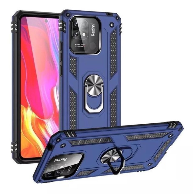 Funda para Xiaomi Redmi 10C con Cristal Templado Color Azul Genérica Compatible Xiaomi Redmi 10C