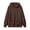 Coffee, variant on Womens Studded Hoodies Solid Drop Shoulder Long Sleeve Sweatshirt Front Pouch Pocket Banded Hem Relaxed Pullover Top
