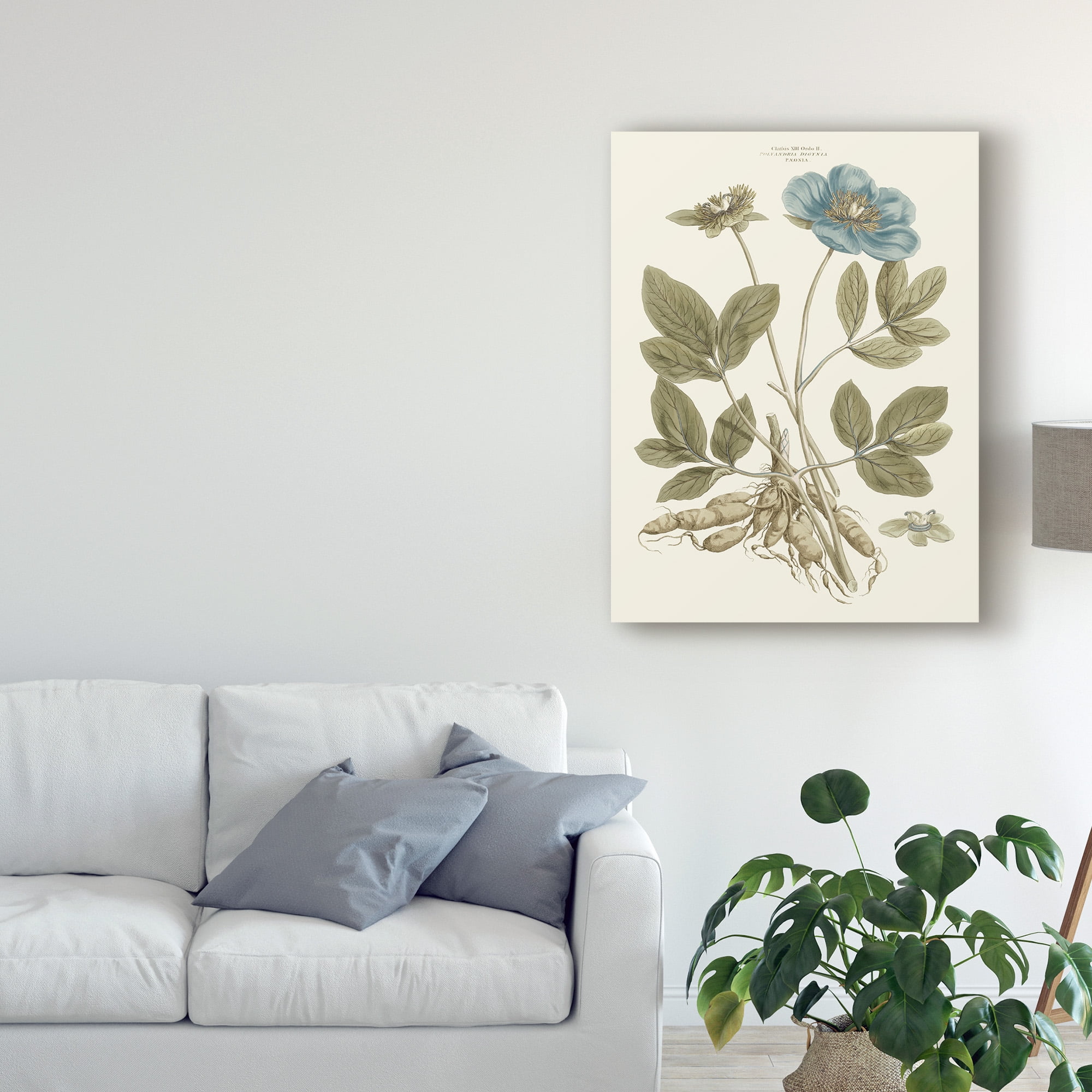 Trademark Fine Art 'Bashful Blue Florals I' Canvas Art by John Miller