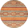 thumbnail image 1 of Ahgly Company Indoor Round Abstract Orange Southwestern Area Rugs, 4' Round, 1 of 6