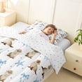 thumbnail image 4 of Manfei Watercolor Sea Lion Twin Comforter Sets for Kids Boys and Girls, Starfish Bow Dot Bedding Set, Reversible 2-Piece, 1 Comforter and 1 Pillowcase, 4 of 6