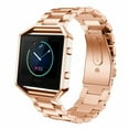 thumbnail image 3 of Metal Bands Compatible with Fitbit Blaze,Frame Housing+Stainless Steel Bracelet Replacement Accessory Strap Watch Band for Smart Fitness Watch(Rose Gold Bands+Frame), 3 of 5