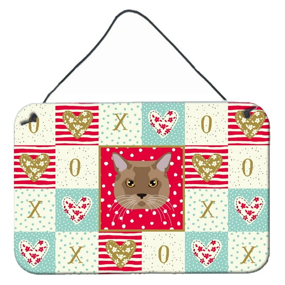 Carolines Treasures CK5115DS812 European Burmese Cat Love Wall or Door Hanging Prints 8x12 multicolor