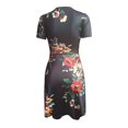 thumbnail image 3 of WILLBEST Vestidos Casuales Para Mujer Falda Casual Para Mujer Nuevo Vestido Largo Con Bolsillos Estampados De Manga Corta Y Cuello En V Para Mujer De Comercio Exterior, 3 of 3