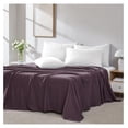 thumbnail image 2 of 2-Pack Flat Sheets, Queen Size, Hotel Quality Bed Sheets, 90" x 102" Oversized Queen Top Sheet Stays Tucked on Deep Mattresses, Flat Sheet Set, Purple, 2 of 5