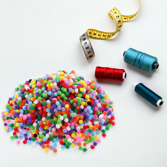 Masteelf Hemoton 2000pcs 5mm Multicolor Pom Poms Balls Soft Fluffy Craft Supplies for Arts Crafts Decorations DIY