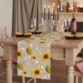 thumbnail image 2 of Table Runners 70 Inches Long Dress Scarves, Brown Yellow Sunflower Farmhouse Coffee/Dining/Kitchen Table Decor, Holiday Table Runner, Summer Botanical Farmhouse Floral 13x70 Inch, 2 of 9