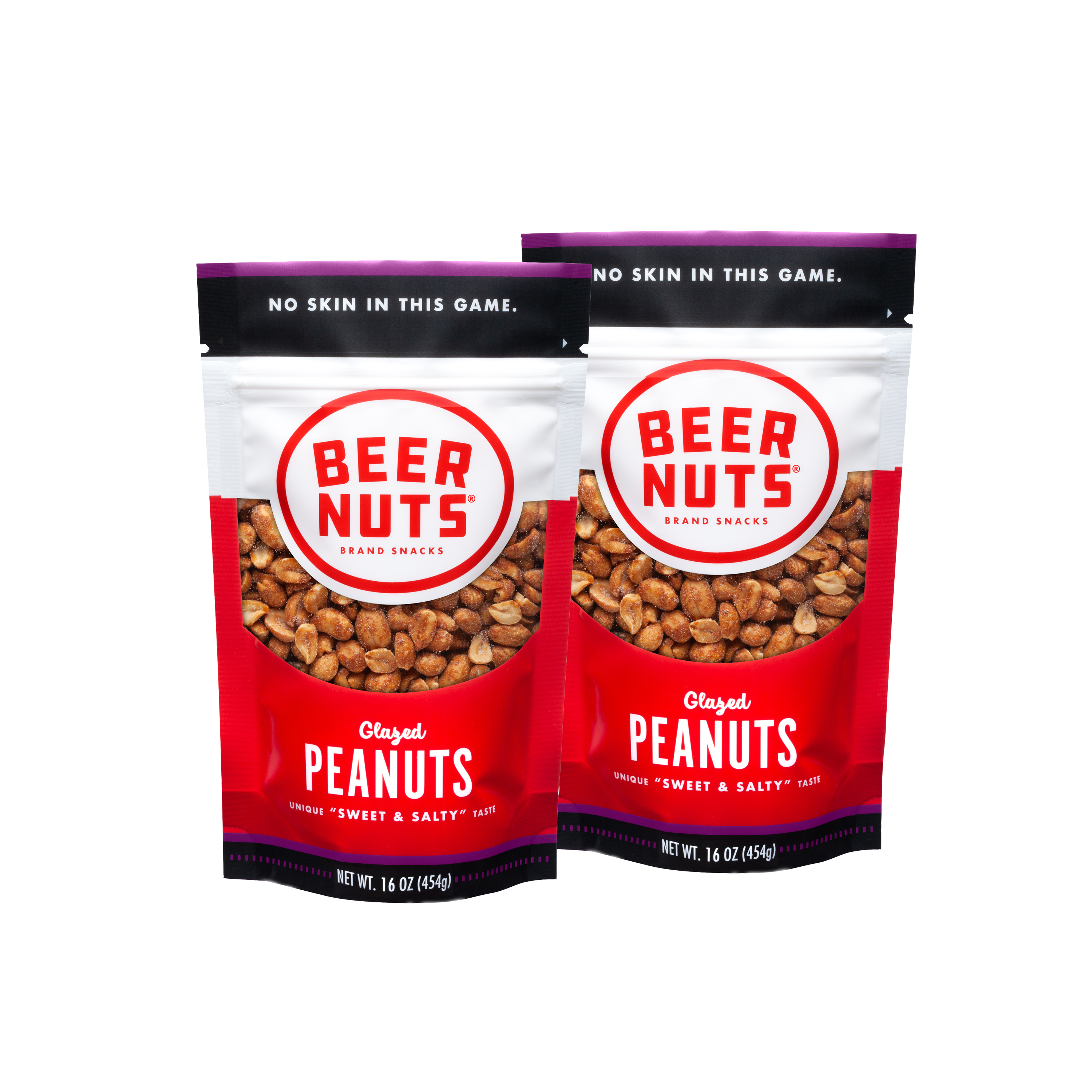 BEER NUTS Glazed Peanuts 16oz Resealable Bag (PACK OF 2) Walmart