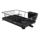 thumbnail image 1 of Escurridor de platos para encimera de cocina, escurridor de platos, organizador multiusos, soporte para tazas de ahorro de espacio con escurridor, negro, 1 of 9