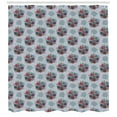 thumbnail image 3 of Floral Shower Curtain, Abstract Bouquet of Flowers with Swirls Leaves on Splashed Paint Effect Background, Fabric Bathroom Set with Hooks, 69W X 75L Inches Long, Multicolor, by Ambesonne, 3 of 3