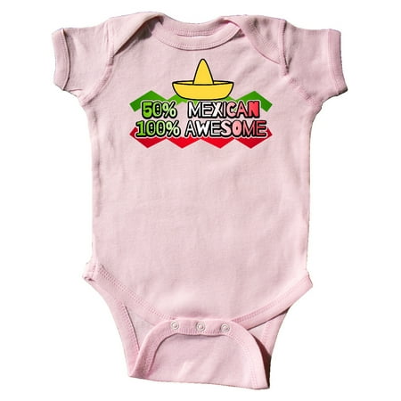 

Inktastic 50% Mexican 100% Awesome Gift Baby Boy or Baby Girl Bodysuit