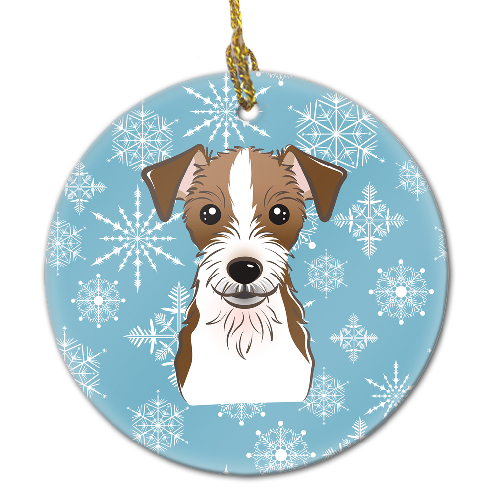 Snowflake Jack Russell Terrier Ceramic Ornament