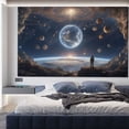thumbnail image 1 of Tapiz para colgar en la pared, espacio, galaxia, universo cósmico, tierra, 1 of 1