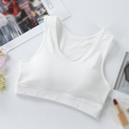 

PEASKJP Minimizer Bras for Women Smooth Back Full Figure Push Up Plus Size Seamless Wirefree Back Close Sports Bra Lingerie for Women Plus Size S White