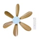 thumbnail image 1 of Ventilador de techo con luz, regulable, con base de rosca E27, ideal para y habitaciones pequeñas., 1 of 8