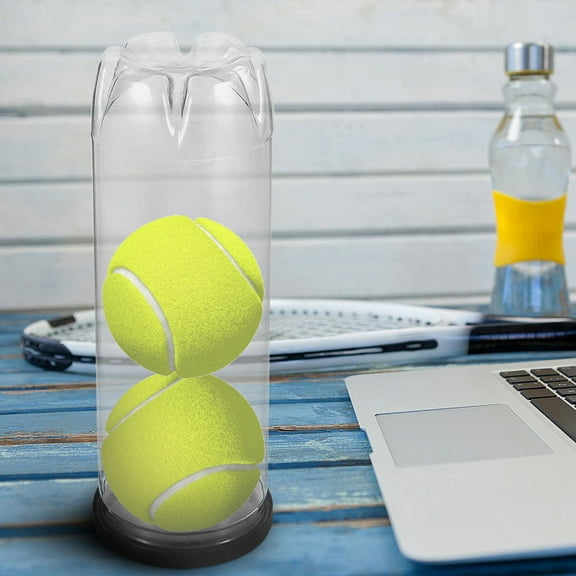 Niceauty 6Pcs Transparent Tennis Ball Storage Tube with Black Lid for Easy Organization