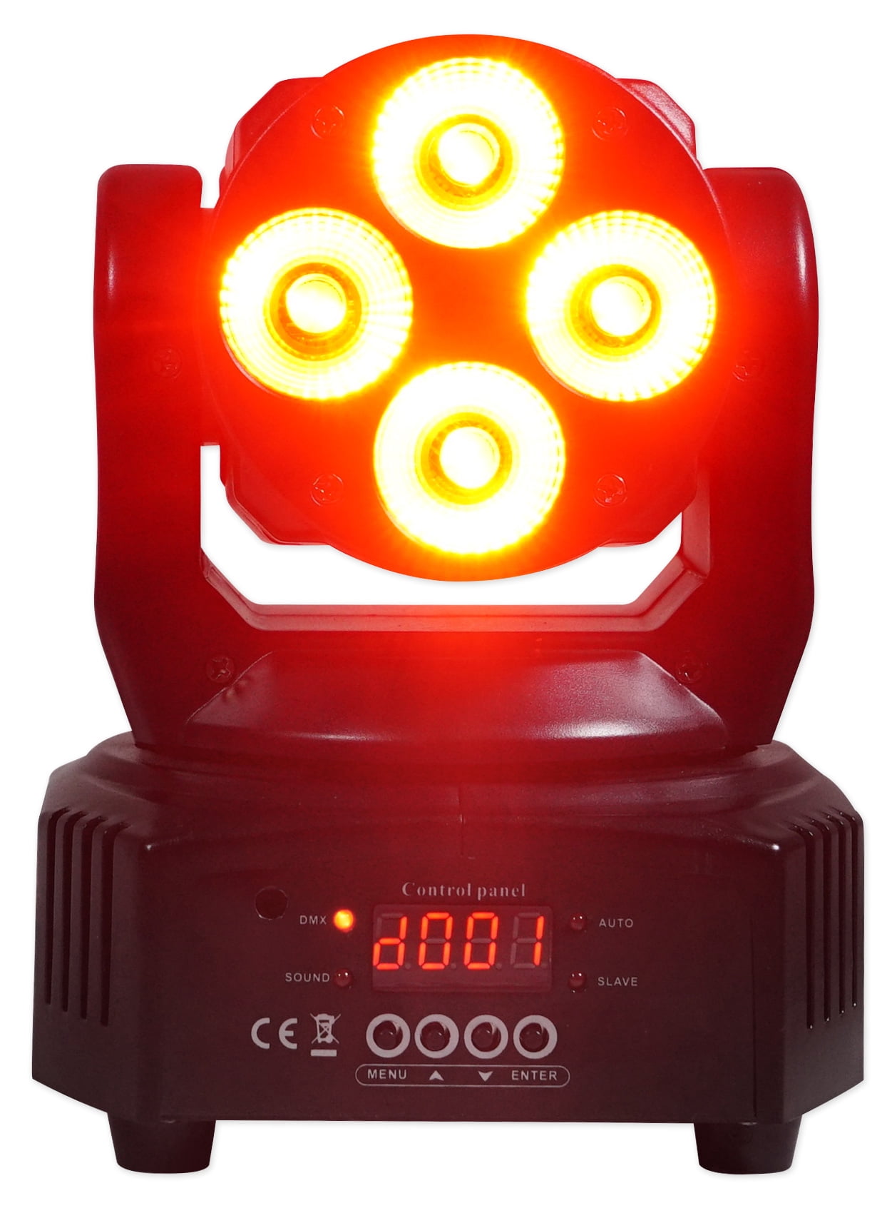 Rockville RockOn-7 RGBW Moving Head Light Fixture For Church Stage