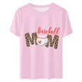 thumbnail image 3 of Blusas de Manga Corta para las Mujeres Imprimir Cuello Redondo, Camiseta Casual para Primavera Verano Diario, 3 of 3