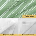 thumbnail image 3 of No Hook Shower Curtain and Liner Set, Green Striped Washable Fabric Shower Curtains for Bathroom, Bathtub, Farmhouse Stripes Modern Vintage Waterproof Bathroom Curtains 72W x 78H, 3 of 8