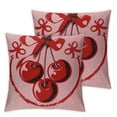 thumbnail image 2 of Acheng Cherry 8 Ball Pillow Covers,Trendy Cherry Throw Pillow Covers for Couch Bed Bedroom Dorm Kids,Trendy Pillows,2 Pcs White, 2 of 6