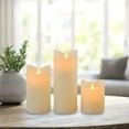 thumbnail image 2 of Battery Operated LED Wax Candles with Moving Flame - Set of 3, 2 of 6