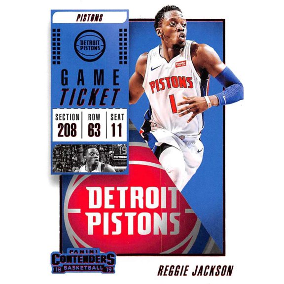 Collectible 2018-19 Panini Contenders Game Ticket Red #56 Reggie Jackson Detroit Pistons