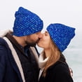 thumbnail image 5 of Hirioo Blue Circles Mosaic for Men's Knit Cuffed Beanie for Outdoor Activities Unisex, 5 of 6