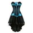 thumbnail image 1 of DPTALR Women's Lace Bow Tie Color Retro Medieval Ball Patchwork Puffy Skirt Set, 1 of 4